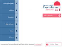 Tablet Screenshot of cancerinstitute.com